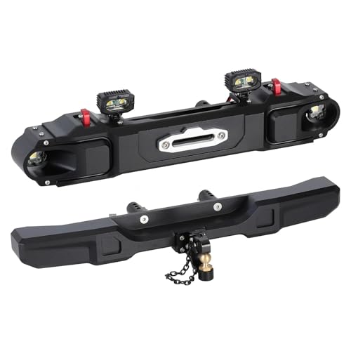 Upgrade Parts Compatible with Axial for SCX6 for Jeep for JLU for Wrangler Metal Front Rear Bumper for 1/6 RC Crawler