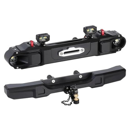 Upgrade Parts Compatible with Axial for SCX6 for Jeep for JLU for Wrangler Metal Front Rear Bumper for 1/6 RC Crawler