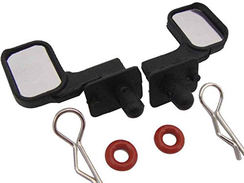 RC 1/10 Body Shell Cover Accessories Side Mirrors Set Black x 2