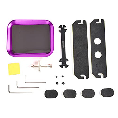 RC Cars Tool Heightening Work Stand Assembly Platform 360 Degree Rotate Repair Station 1/10 1/8 Buggy Crawler Car (Silver) - color: Silver