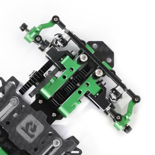 RC Car Frame, 1/24 1/28 TG Super Assembled Mini Rear Drive RWD Drift Racing Car Frame Body Kit with Tools DIY Parts (Green) - color: B.green