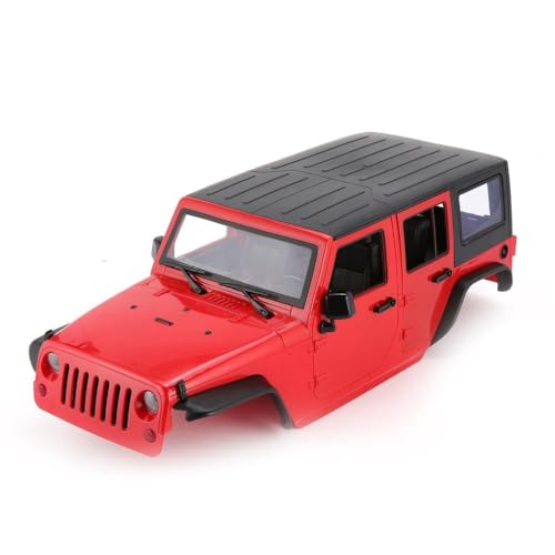1/10 Jeep Hard Body Shell kit,Open Car Shell Kit 313mm Wheelbase for RC Crawler Car Axial SCX10 SCX10 II 90046 90047 RGT EX86100 (Red) - color: Red
