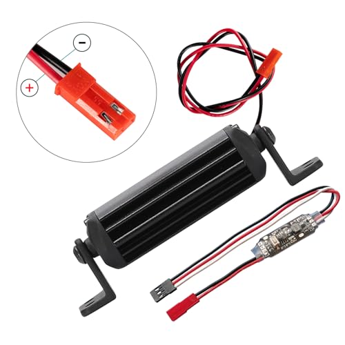 RC Light Bar 10 LED 2.16 Inch Aluminum RC Lights RC Crawler Accessories for Axial SCX10 Traxxas TRX4 TRX4M Arrma Senton Redcat GEN7 1/10 1/18 Scale Rock Crawler Truck RC Car Roof Light Kit