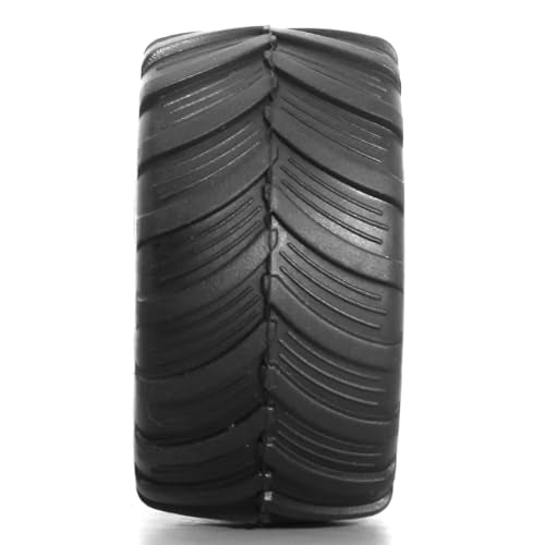 REDSPIDER 1/24 Monster Truck Wheel Rim Tires Set（4pcs） OD:52mm*27mm Hex 7mm for FCX24 SCX24 C10 JLU Deadbolt Gladiator Bronco 1/24 Crawler Car (at)