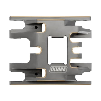 INJORA Brass Grey Skid Plate Transmission Mount CNC Upgrade for TRX4M 1/18 RC Crawler, 53g - color: Grey Brass