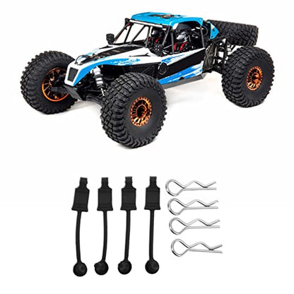 4 Set Car Clip Retainer Rc Car Body Shell Clip Retainers Steel Rubber Clips W Pull Tabs R Pins Universal Shell Replacement Parts for Remote Control Car Upgrade Part (Black) - color: Black