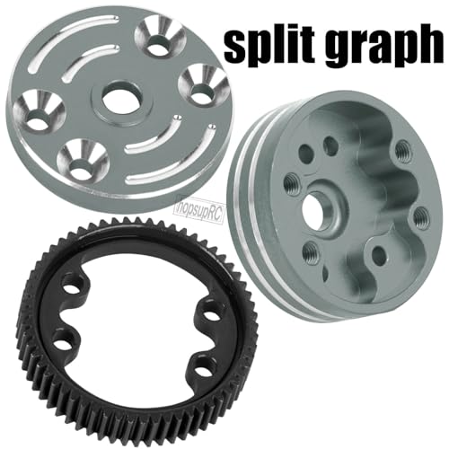 Aluminum Differential Locker Spool Diff Locker Mounts Set Upgrades Part for 1/10 Slash/Rustler/Stampede/Bandit 2WD(VXL),Sealed Differential Case Hops Up.Titanium - color: Titanium(for 1/10)