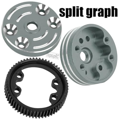 Aluminum Differential Locker Spool Diff Locker Mounts Set Upgrades Part for 1/10 Slash/Rustler/Stampede/Bandit 2WD(VXL),Sealed Differential Case Hops Up.Titanium - color: Titanium(for 1/10)
