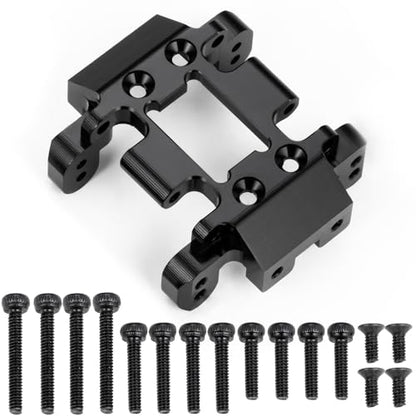RCHUBAM Center Skid Plate Transmission Mount for 1/18 Redcat Ascent (Black) | CNC-Machined Aluminum Skid Plate,RC Rock Crawler Upgrades Parts - style: Black