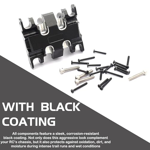 High Clearance Chassis Links & Steering Links Set & Skid Plate for SCX30 | Upgrade Parts for RC Car 4X4 RTR Brushed Rock Crawler,Precision Machining,High-strength Aluminum Alloy