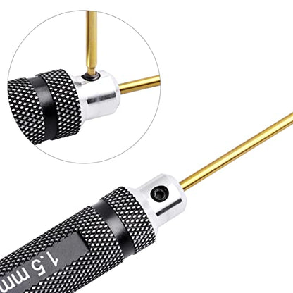 HobbyPark RC Hex Driver Set 1.5mm 2.0mm 2.5mm 3.0mm 4pcs Hex Allen Screwdriver Kit, Screw Tray, Wrench Tool Kit for Multi-Axis FPV Racing Drone RC Quadcopter Helicopter Car Models