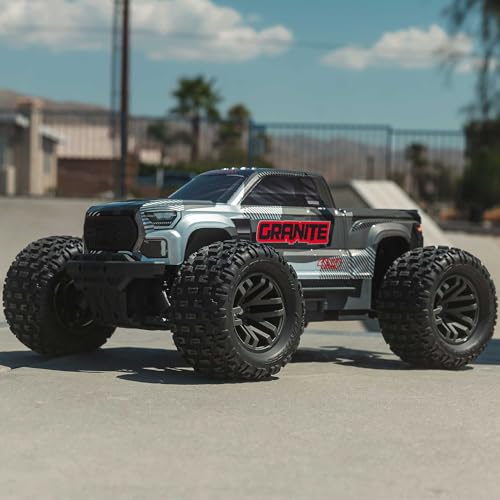 ARRMA Granite 4x4 V3 BLX 1/10 RC Monster Truck, Gun Metal | Brushless, RTR, Spektrum DSC, ARA4302V4T3, Battery and Charger Not Included - color: Gun Metal
