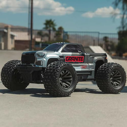 ARRMA Granite 4x4 V3 BLX 1/10 RC Monster Truck, Gun Metal | Brushless, RTR, Spektrum DSC, ARA4302V4T3, Battery and Charger Not Included - color: Gun Metal