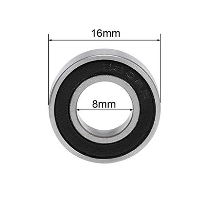 uxcell 688-2RS Deep Groove Ball Bearings 8mm Inner Dia 16mm OD 5mm Bore Double Sealed Chrome Steel Z2 20pcs - size: 8x16x5mm