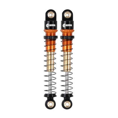 INJORA 43mm Aluminum Threaded Shocks Absorber Damper for 1/24 SCX24(Gold) - color: Gold