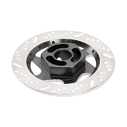 4Pack ShareGoo Metal 12mm Hex Hub Wheel Rim Tires Brake Disc Compatible with Traxxas Tamiya HSP HPI Redcat Racing 1/10 RC On-Road Car (Titanium) - color: Titanium