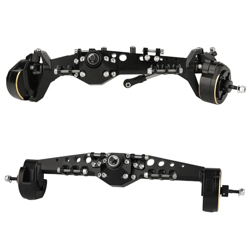 CNC Machined Aluminum Front & Rear Offset Portal Axle with Brass Counterweight for 1/10 RC Crawler Axial Capra 1.9 UTB AXI03004 LCG Chassis Cheater Rigs Upgrades