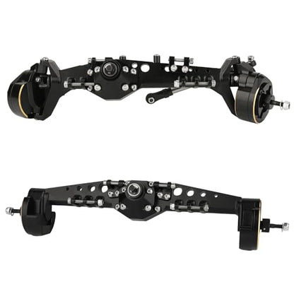 CNC Machined Aluminum Front & Rear Offset Portal Axle with Brass Counterweight for 1/10 RC Crawler Axial Capra 1.9 UTB AXI03004 LCG Chassis Cheater Rigs Upgrades
