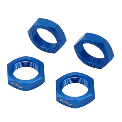 FLMLF 24mm RC Car Wheel Nuts 4-Piece Set for 1/5 HPI ROFUN BAHA ROVAN KM Baja 5B 5T 5SC Truck Parts (Blue) - color: Blue