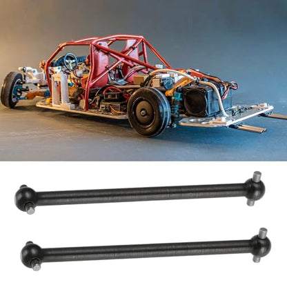 4pcs RC Car Drive Shafts 63mm/57mm Dog Bone Drive Shaft Centre Drive Joint Accessory Suitable for Common 1:6 1:8 1:10 1:12 RC Car Models - size: 63mm/57mm