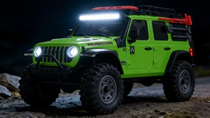 RC Car LED Head Lights Bar for Axial SCX30 1/30 Jeep Wrangler, 7-Light Roof Light Kit with Wiring Harness (White Light Bar) - color: White Light Bar