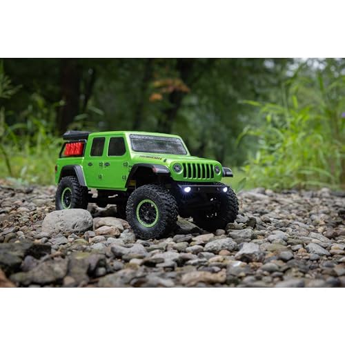 Axial SCX24 Jeep Gladiator RC Truck 4WD Rock Crawler Green AXI00005V2T3 | Brushed, RTR Ready-To-Run, Nothing Needed to Complete - color: Green