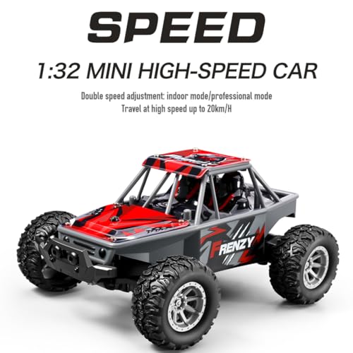 RC Off-Road Vehicle Model, 1/32 Scale 4WD Mini Electric 2.4G Remote Control High Speed Drift Off-Road, Mini Racing Drift Car for Adults - color: Red/S803