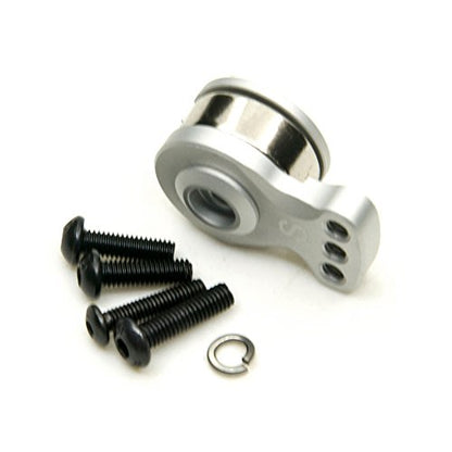 Aluminum RC 25T Servo Saver 3 Holes Adjustable Hi-Torque Servo Saver Horn Compatible with Futaba Tamiya Servos 1/10 Traxxa TRX4 TRX6 SCX10 Capra RC Car (Silver-S) - color: Silver-s