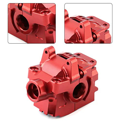 kingsea Aluminum Front Differential Gear Case Differential housing Compatible with Traxxas 1/10 Rustler Hoss Slash Stampede 4x4 XO-1 6880 RC Car, Red - color: Red