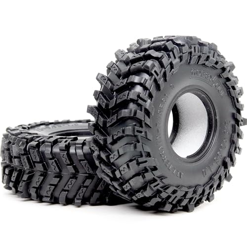 1.0 Crawler Tires 64mm Tall Super Soft Sticky All Terrain Tyre for RC 1/18 TRX4M 1/24 AX24 SCX24 FCX24 Upgrades - style: 1.0 All Terrain Tires 64mm