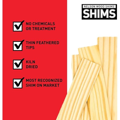 DIY Wood Shims 8-Inch Shims, High Performance Natural Wood, 100% Kiln Dried - 1 Pack (12 Shims Total) - style: 1-Pack