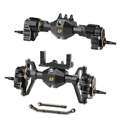 Brass Portal Axle Set for 1/18 Redcat Ascent-18 | Steel Gears, Servo Mount, Steering Links, Front & Rear Axles Included, RC Crawler Upgrades