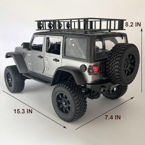 WPLDEWAN 1/12 RC Crawler MN-128 Remote Control Jeep Truck Off Road | RC Rock Crawler 4x4 All Terrain with 390 Motor Full Proportional Upgraded Chassis Opening Doors Hobby Grade Model Adult