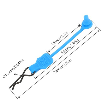10 Pieces 1.2mm RC Body Shell Clips Pin with Pull Tabs Compatible with All 1/10 1/12 Scale Traxxas Arrma Redcat Axial Losi HSP HPI Kyosho RC Car Truck Crawler Body Shell Upgrades(Blue) - color: Light Blue