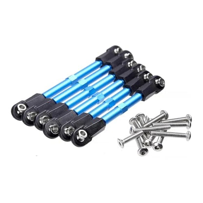 for Traxxas for Slash/Rustler/Hoss/Stampede/Bandit 2WD/4X4 1/10 Adjustable Aluminum Turnbuckles Camber Links W/Rod Ends Rc Parts - color: Blue