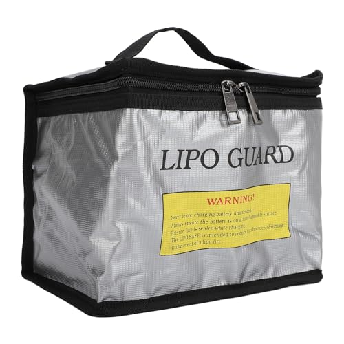 Fireproof Lipo Battery Bag with Hook and Loop Closure, Professional Storage for Safe Charging and Travel