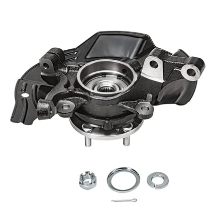 Detroit Axle - 2.4L Front 2pc Steering Knuckles for 2011 Kia Optima | 2 Steering Knuckles & Wheel Bearing Hubs Assembly Replacement - size: KA698460_KA698461/Kit