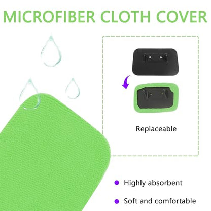 OFBAND Car Window Cleaner Tool Kit,Microfiber Car Windshield Cleaner Inside with 4PCS Soft Reusable Cloth Cover,Universal Removable Car Glass Cleaner Tool Kit Car Cleaning Tools