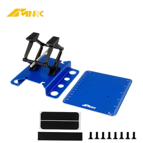 Alum Adjustable RC Car Stand Repair Work Station for 1/12 1/10 Slash TRX4 Axial Arrma Redcat Losi Series Workstation Upgrades Part Blue - color: Blue