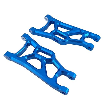 Aluminum Front Lower Suspension Arms for 1/10 Slash 2WD RC Car (Blue) | 3631,A-Arms,CNC Machined,Heavy Duty,High Strength,Precision Fit,Wear Resistant,Durable,RC Upgrade Parts - color: Blue