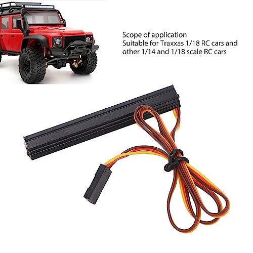 RC Bar Roof LED Lamp Kit, 16 LED RGB RC Light Bar Spotlight Headlights 8 Lighting Effects Roof Lights RC Light Upgrade Parts 1/18 RC Crawler Car Upgrade Parts for Traxxas