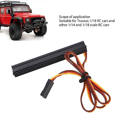 RC Bar Roof LED Lamp Kit, 16 LED RGB RC Light Bar Spotlight Headlights 8 Lighting Effects Roof Lights RC Light Upgrade Parts 1/18 RC Crawler Car Upgrade Parts for Traxxas