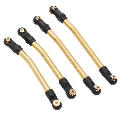 MEUS RACING SCX24 Links High Clearance Chassis Links & Steering Links Set for Axial SCX24 C10 Bronco Wrangler 1/24 RC Crawler, Brass - color: Brass