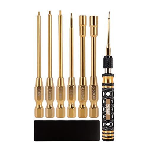 INJORA 6-in-1 Hex Screwdrivers Nut Drivers RC Tool Kit for FCX24 SCX24 AX24