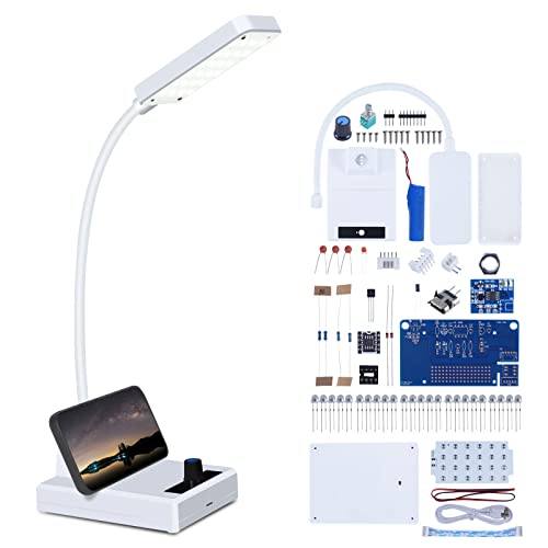 MIOYOOW LED Desk Lamp Soldering Kit with Adjustable Brightness for Students | DIY Rechargeable Gooseneck Desk Light Kit, Electronics Project, Soldering Practice Kit for School Learning and Daily Use