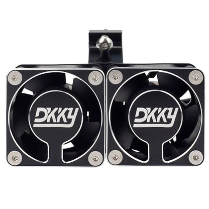 DKKY RC Motor Cooling Fan Heatsink with 42mm Mount for Arrma Axial Traxxas 1/6 1/8 1/10 RC Models with 4274 4286 Motor (Black) - color: Black