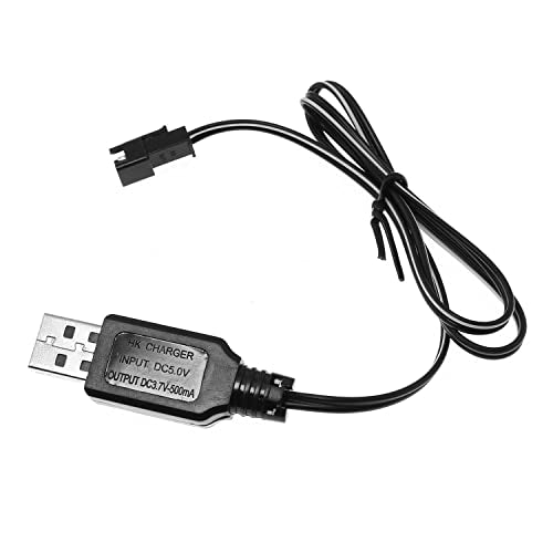 SM-2P USB Power Charger Cable RLECS 3.7V 5000mA Output NiCd NiMH Battery Pack USB Charging Cable with SM 2P Plug for RC Excavator RC Cars
