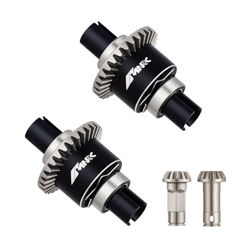 Steel Front Rear Differential Diff Input Gear Kit Compatible with Arrma Typhon Granite Mojave Grom Series Upgrade Part Black - color: Black