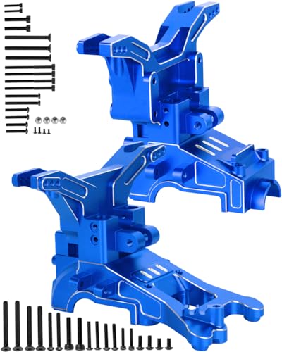 RC Transmission Case Upgrades Part for 1/10 Kraton 4x4 4S V2 BLX,Outcast 4x4 4S V2 BLX,Alloy Aluminium Front Rear Transmission Case Gearbox Case,Navy Blue - color: Navyblue-front&rear