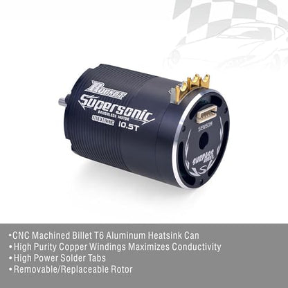 Rocket Supersonic 540 4.5T/5.5T/6.5T/8.5T/10.5T/13.5T/17.5T/21.5T Sensored Brushless Motor for 1/10 RC Racing Car (13.5T SPEC)